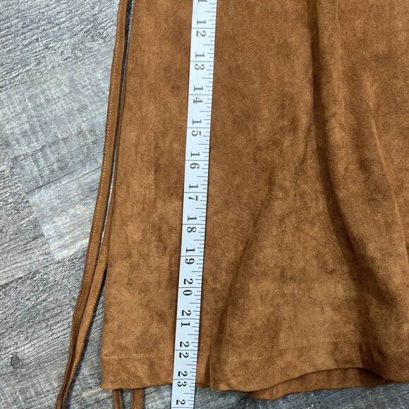 Octavia Faux Suede Knee Length Skirt Boho Fall Winter Size Medium - Picture 14 of 14